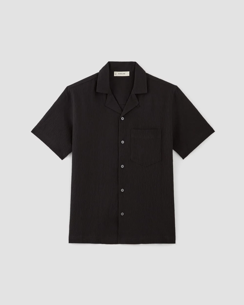 The Seersucker Short-Sleeve Shirt | Black (4)