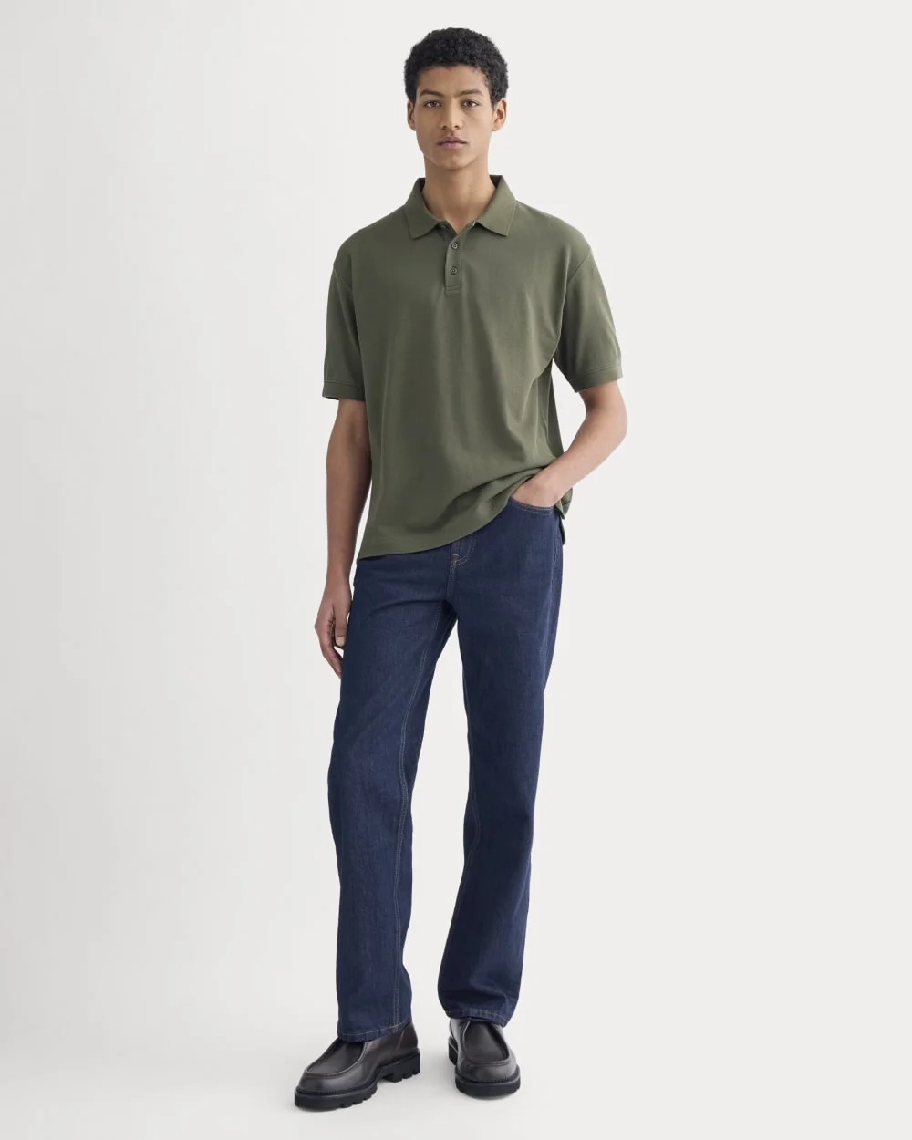 Classic Piqué Polo | Olive Night (5)