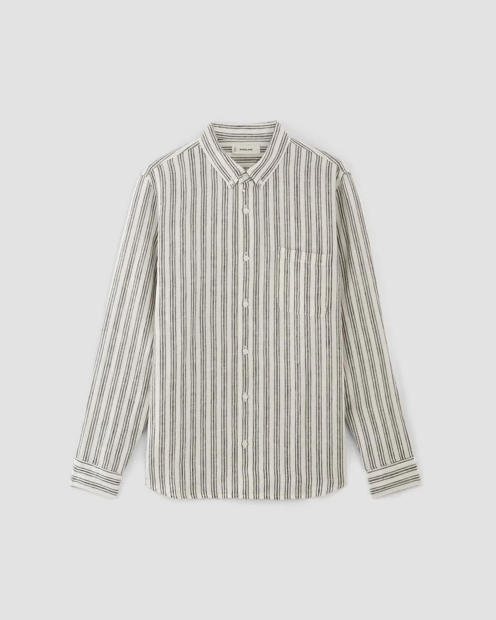 The Classic Shirt in Linen | Bone / Black (3)