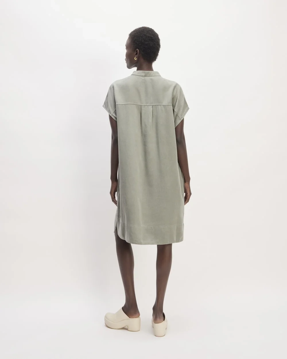 The TENCEL™ Easy Workwear Dress | Sage Green (4)