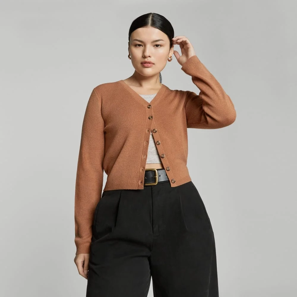 The Luxe Merino Cardigan | Tawny Brown (4)