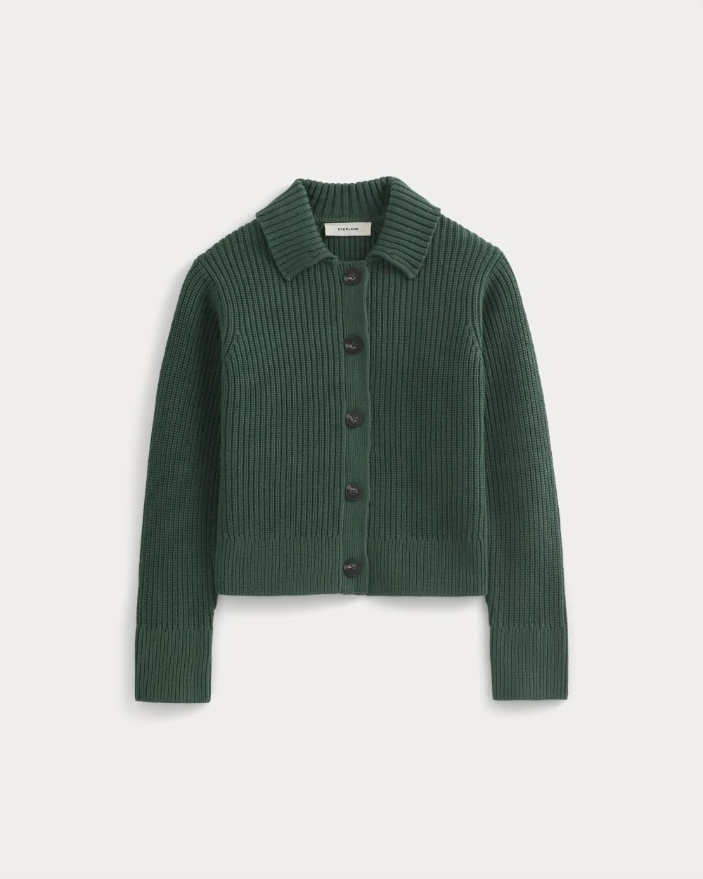 Shrunken Cardigan in Everyday Cotton | Hunter Green (5)