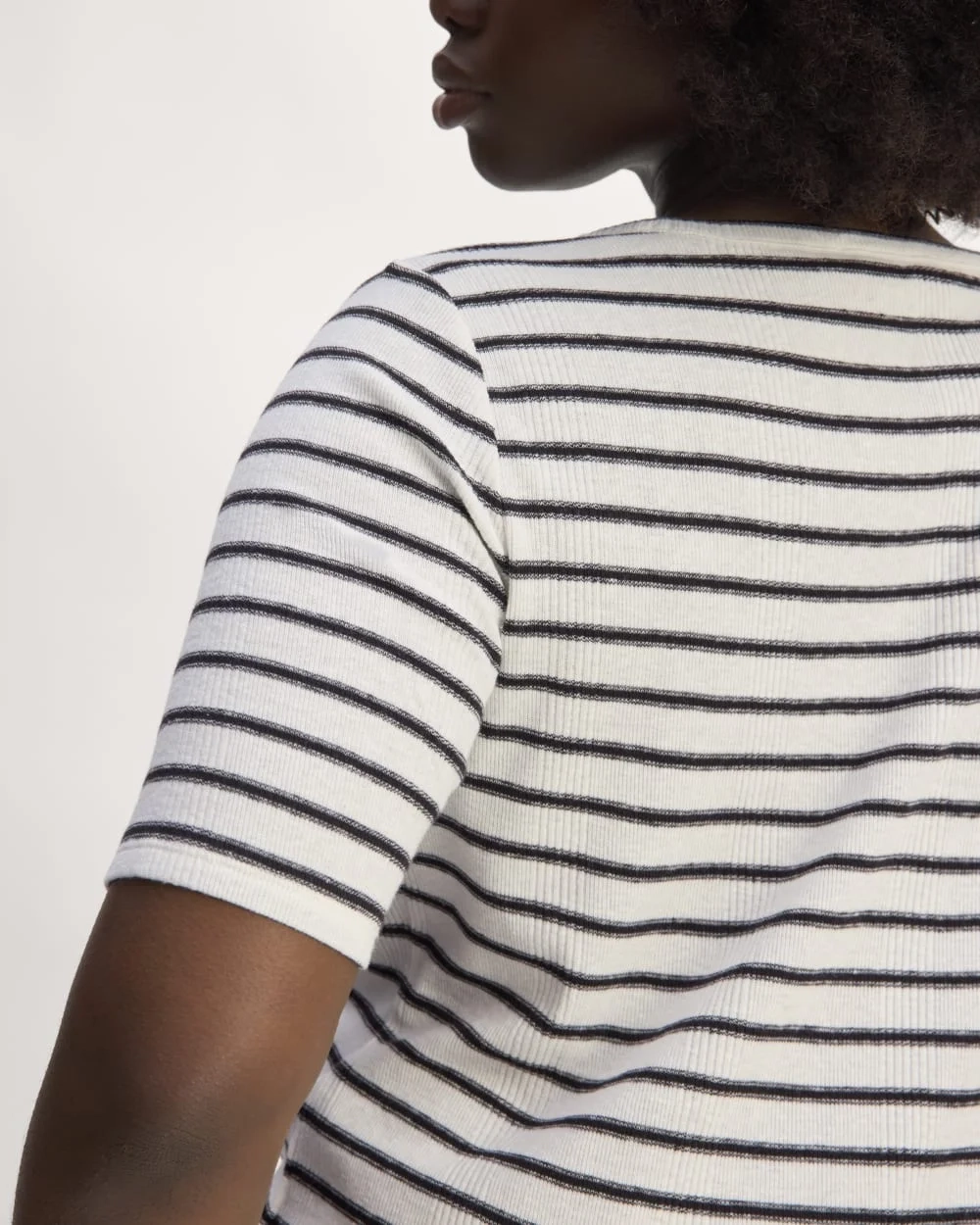The Vintage Rib Scoop-Neck Top | Bone / Black (5)