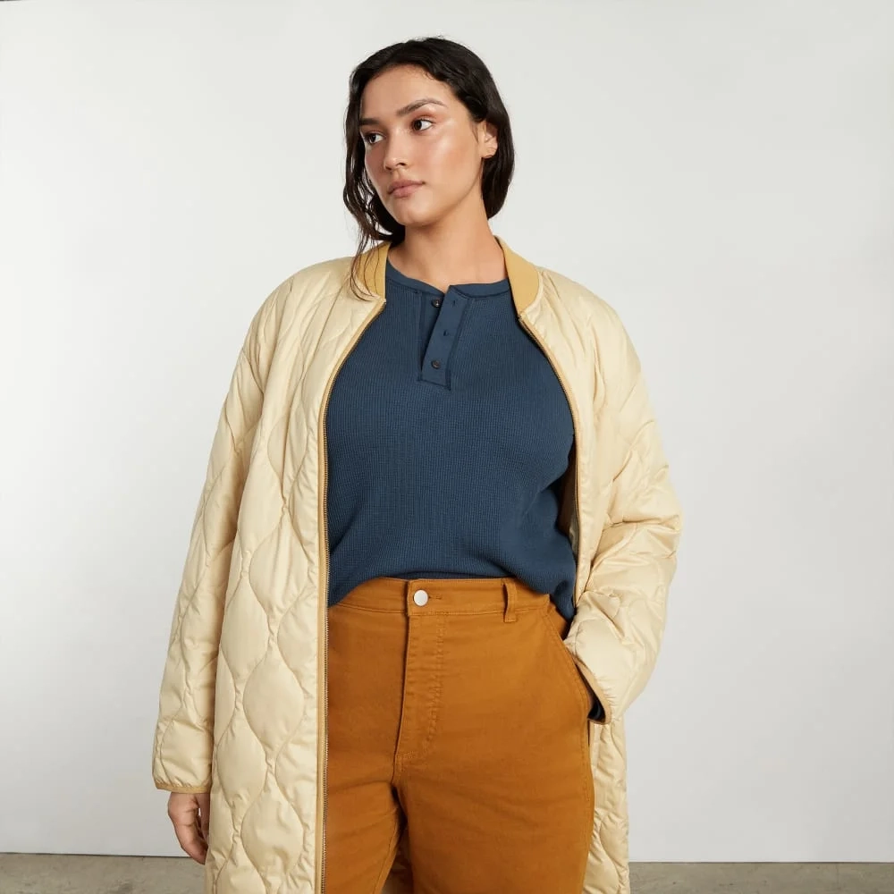 The Organic Cotton Waffle Henley | Atlantic (3)