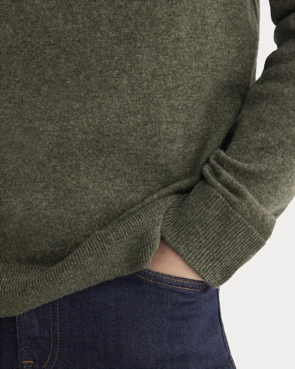 The Cashmere Crew | Heathered Army Green (4)