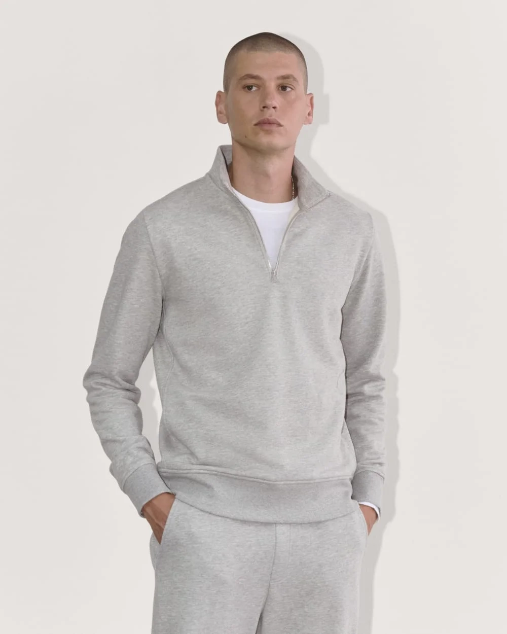 The Off-Duty Terry Quarter-Zip |  Heathered Grey
