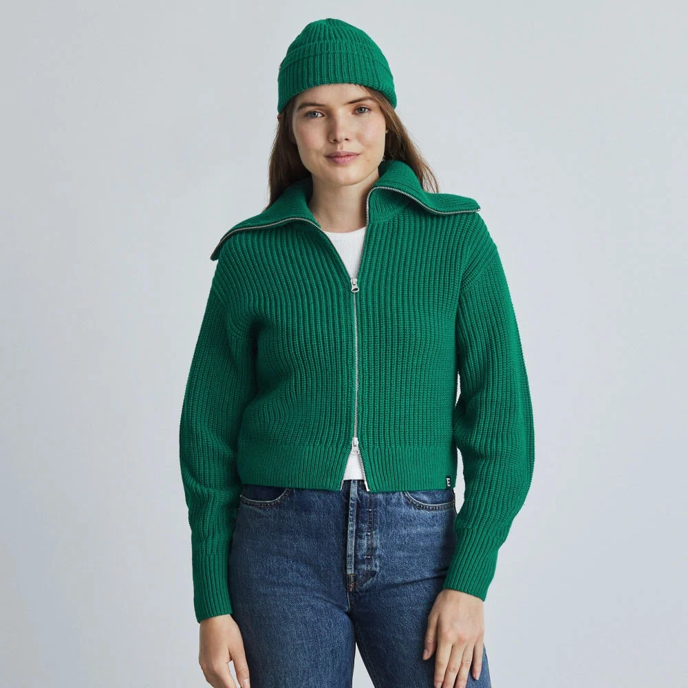 The Chunky Cardigan | Ultramarine Green (5)
