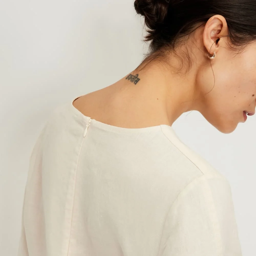 The Linen Long-Sleeve Top | Canvas (4)