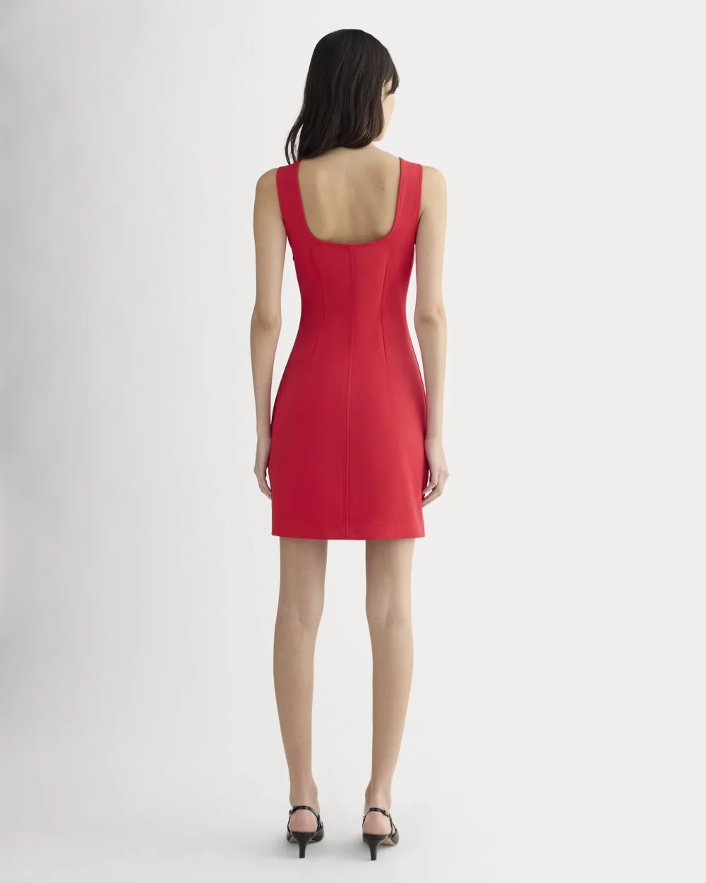 The Dream Square-Neck Dress | Classic Red (4)