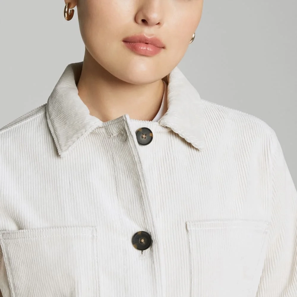 The Corduroy Long Shirt Jacket | Sandstone (3)