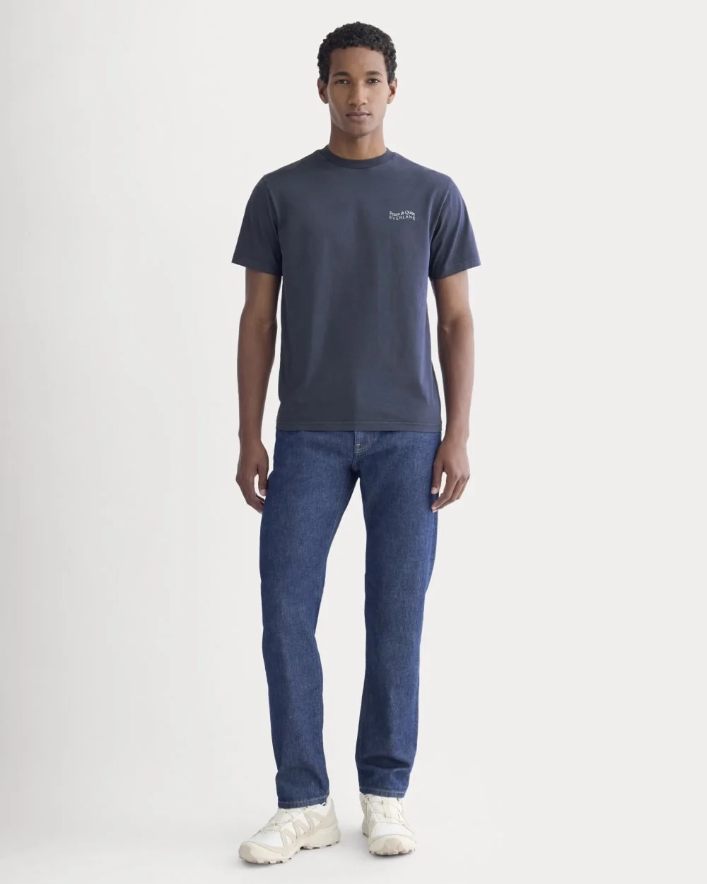 Everlane x Peace & Quiet Graphic Logo Tee |  Navy (8)