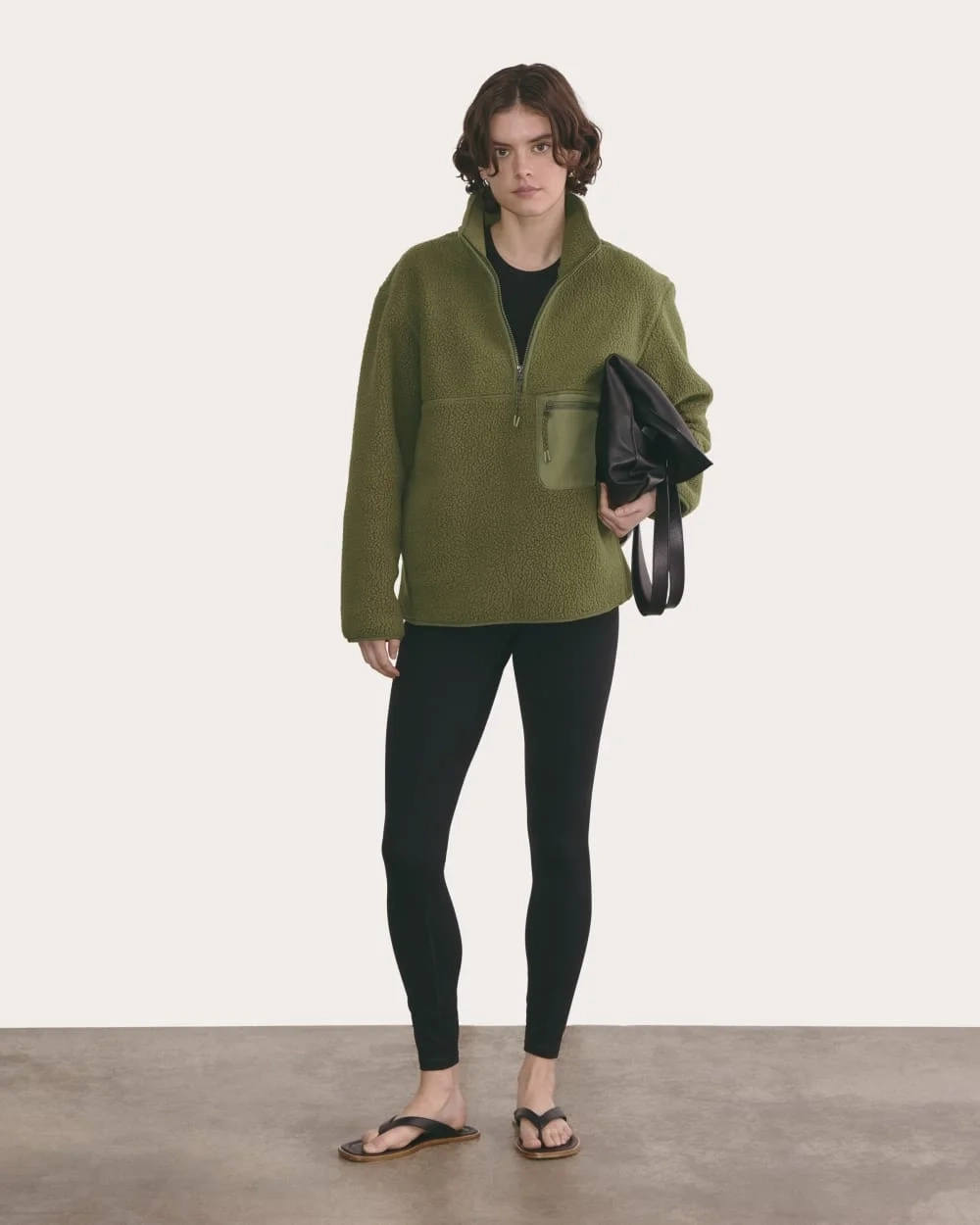 The ReNew Fleece Oversized Half-Zip | Kalamata (3)