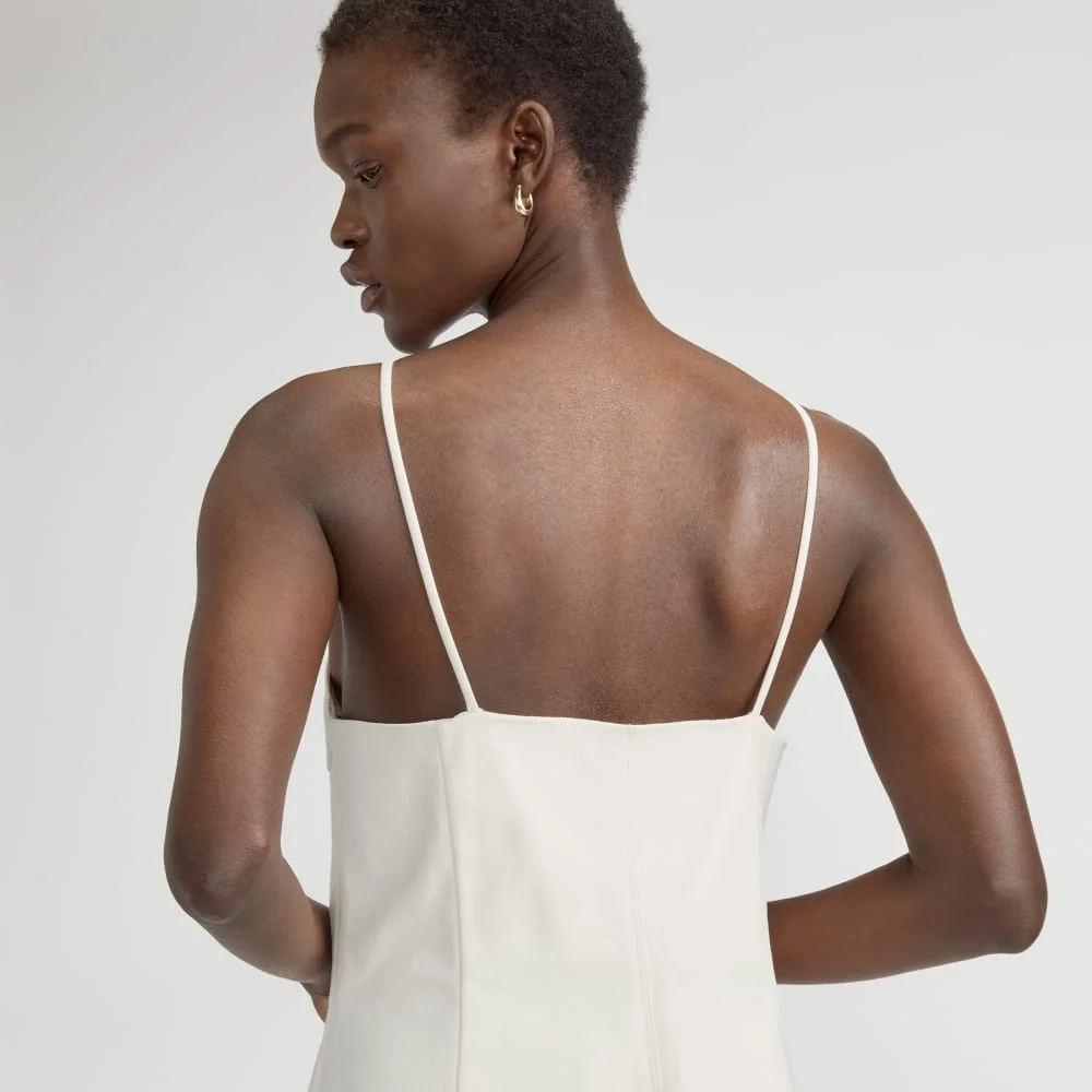 The Structured Cotton Bell Dress | Bone (3)
