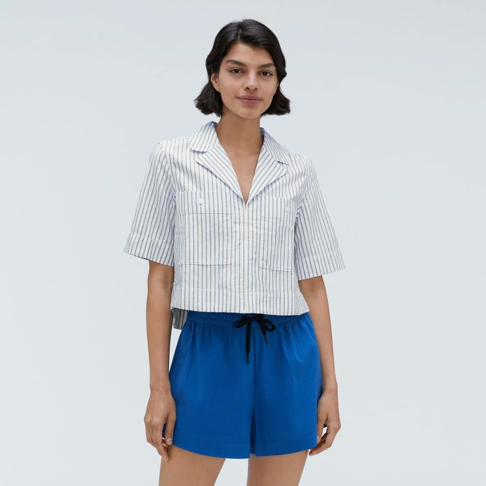The Oxford Popover | Deep Blue / Canvas (4)