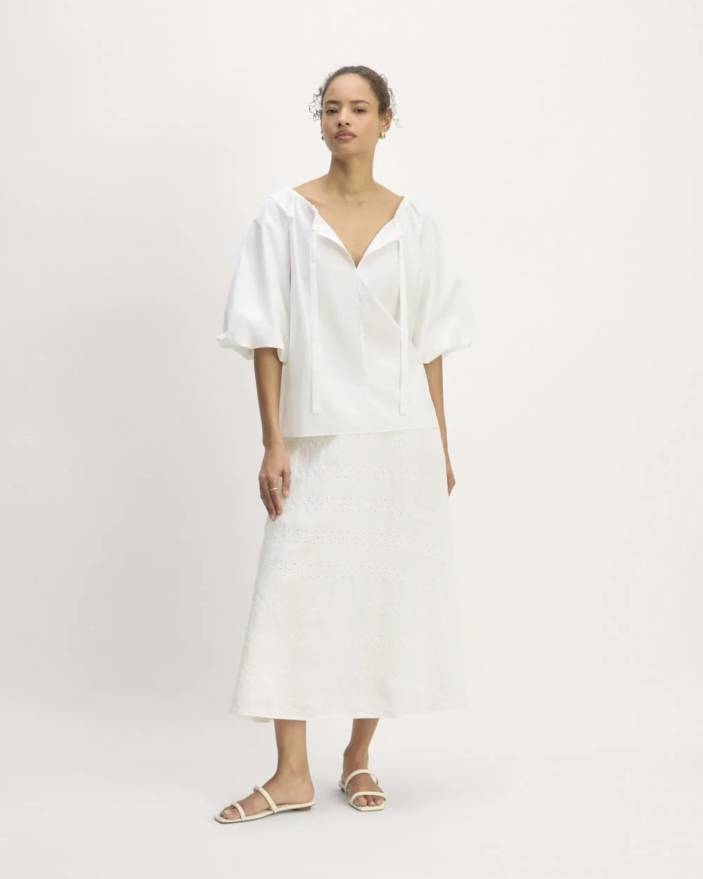 The Supima® Puff-Sleeve Top | White (4)