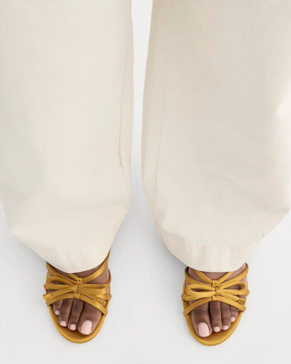 The Bow Sandal | Golden Sun Satin (4)