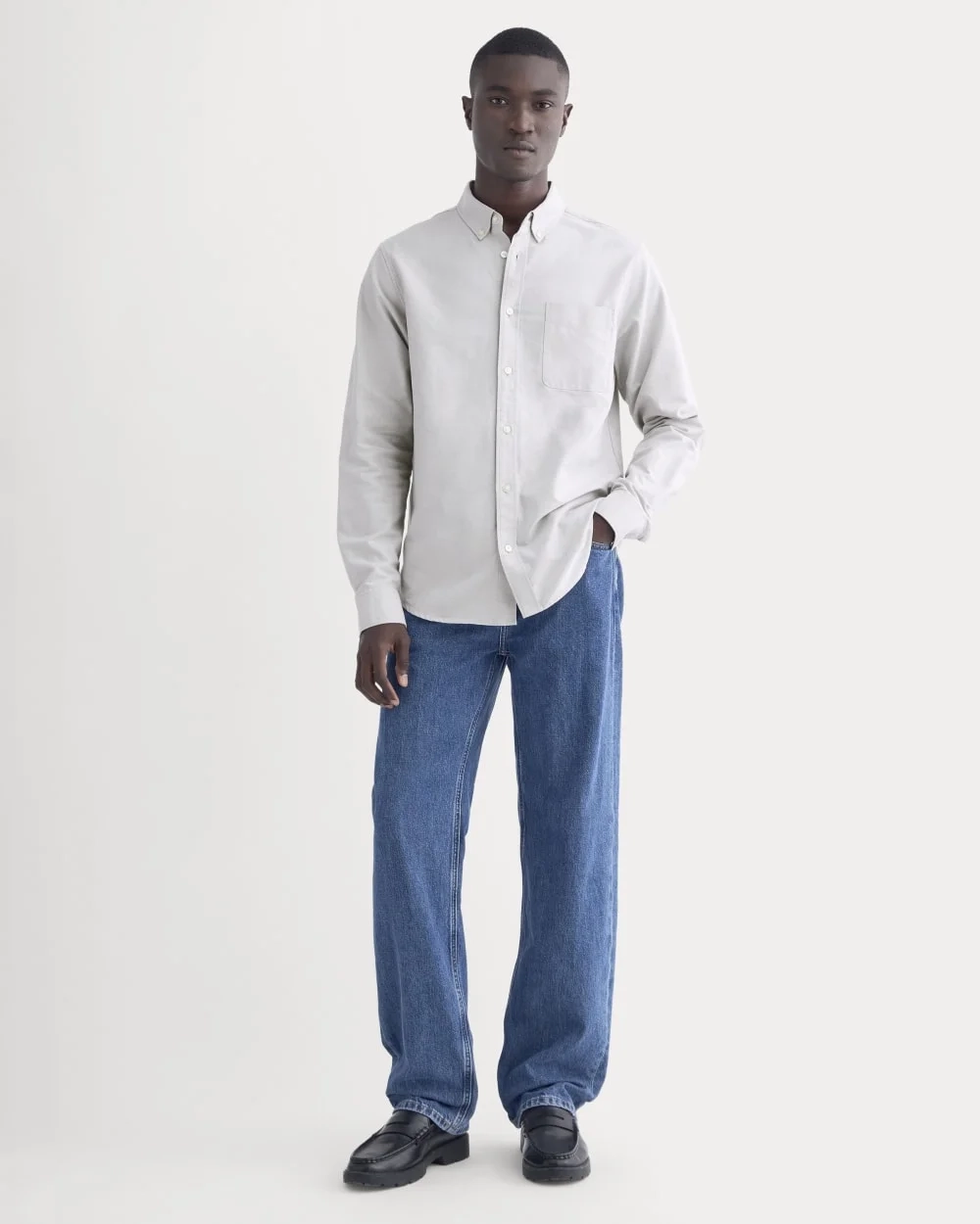 The Classic Oxford Shirt | Grey | Tall (3)