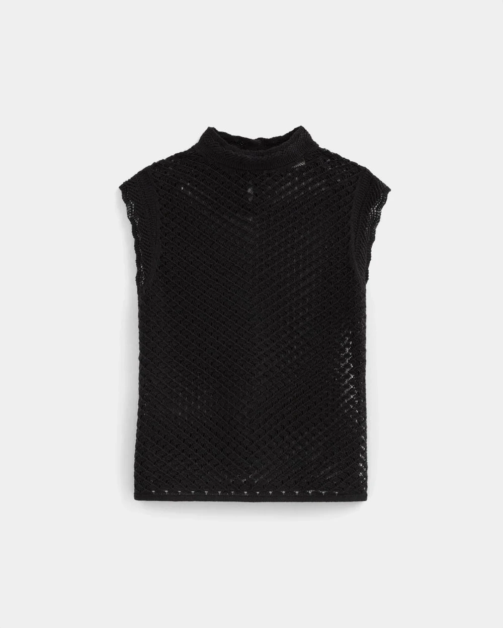The Lace Knit Tank | Black (4)