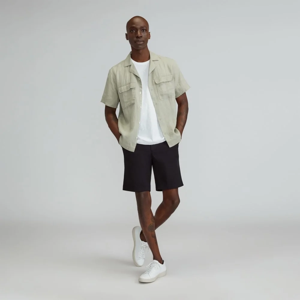 The Resort Shirt in Linen | Seagrass (4)