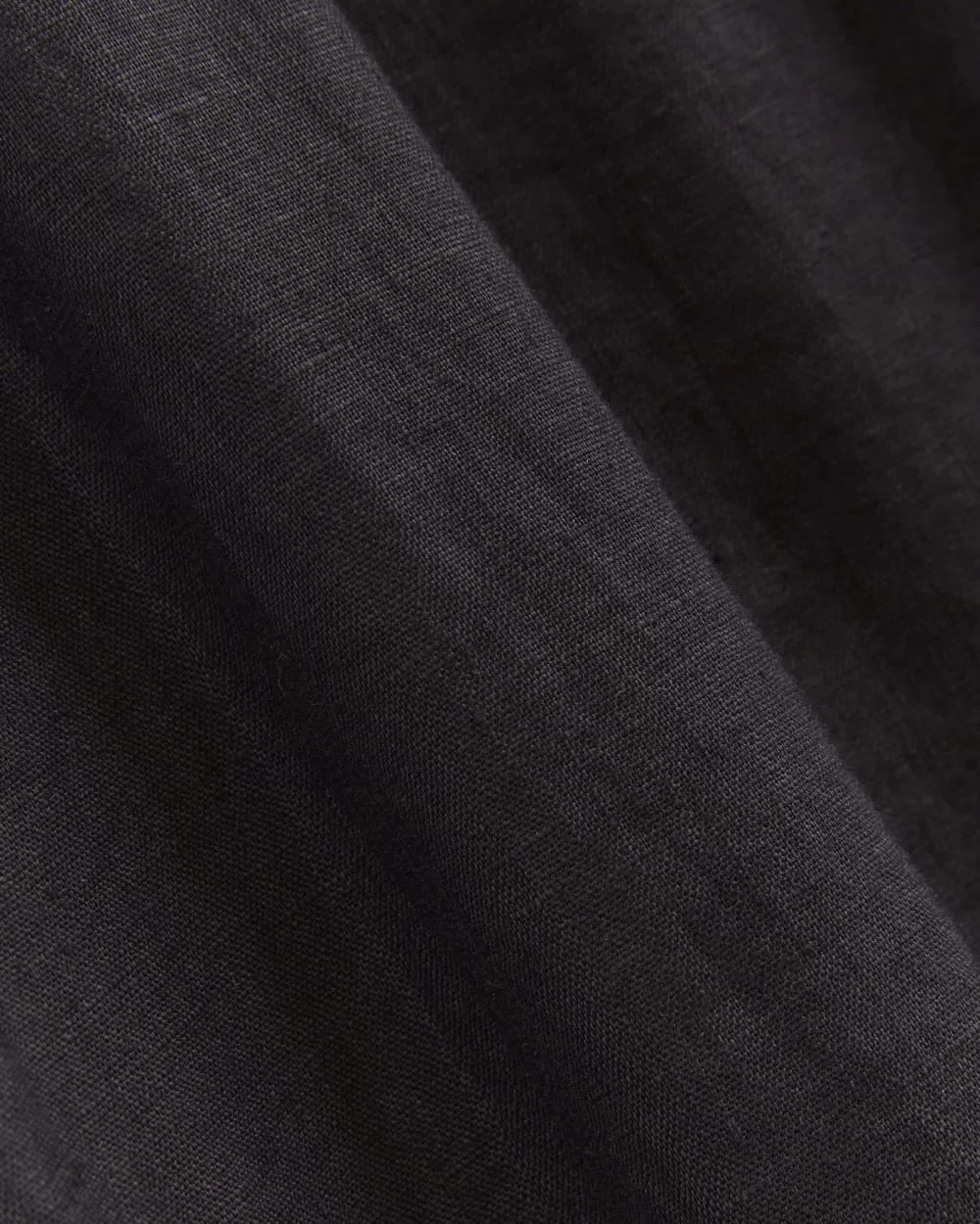 The Linen Oversized Puff-Sleeve Dress | Black (2)