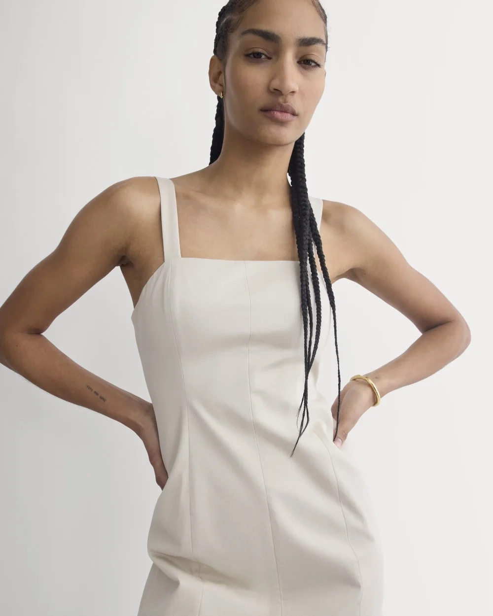 Seamed Mini Dress | Peyote (5)
