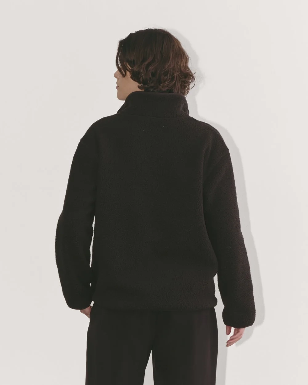 The ReNew Fleece Oversized Half-Zip | Black (4)