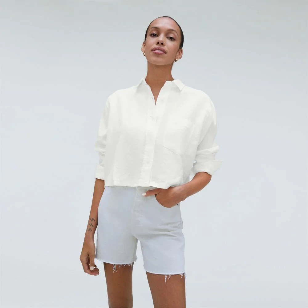 The Linen Way Short Shirt | White (4)