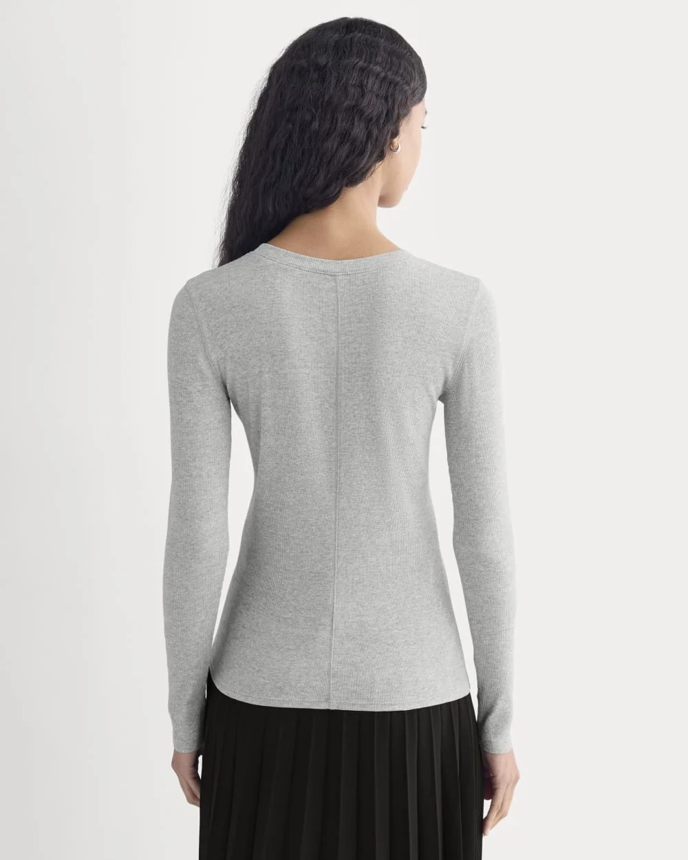 The Luxe Rib Henley | Classic Heather Grey (5)