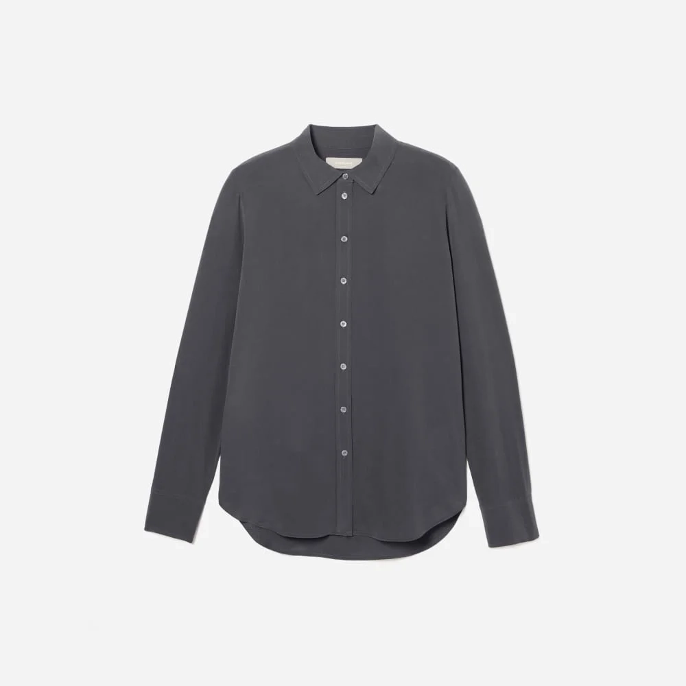 The Must-Have Shirt in Washable Silk | Slate Grey (5)