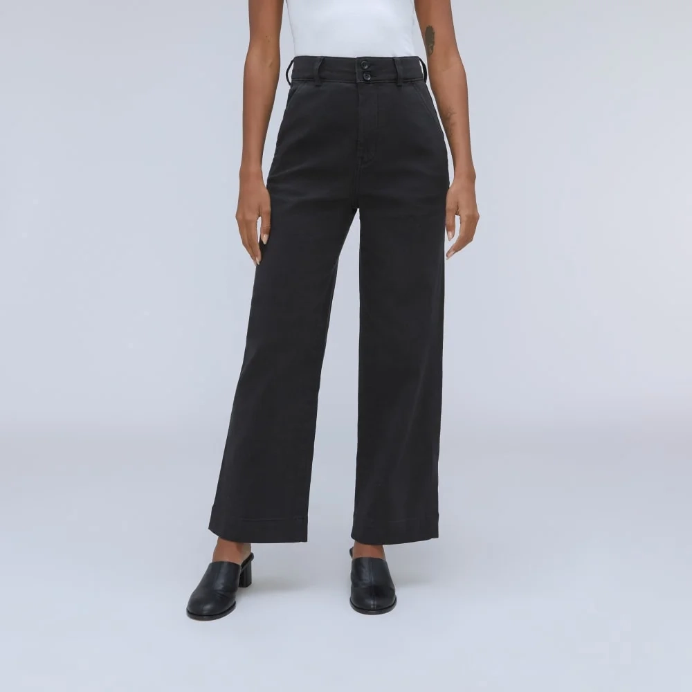 The Organic Wide-Leg Pant | Black (3)
