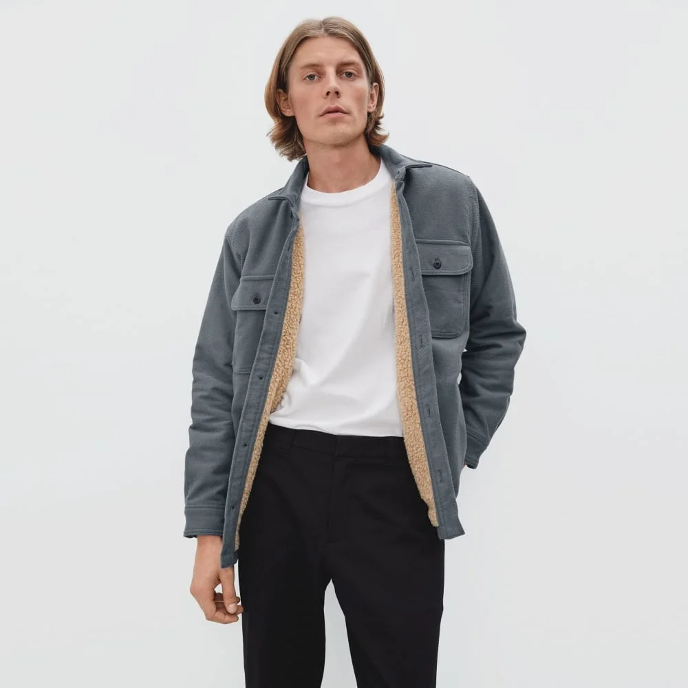 The ReNew Fleece-Lined Heavyweight Overshirt | Slate (3)