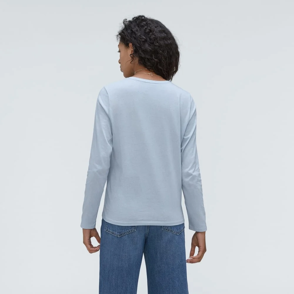 The Organic Cotton Long-Sleeve Crew | Mist (4)