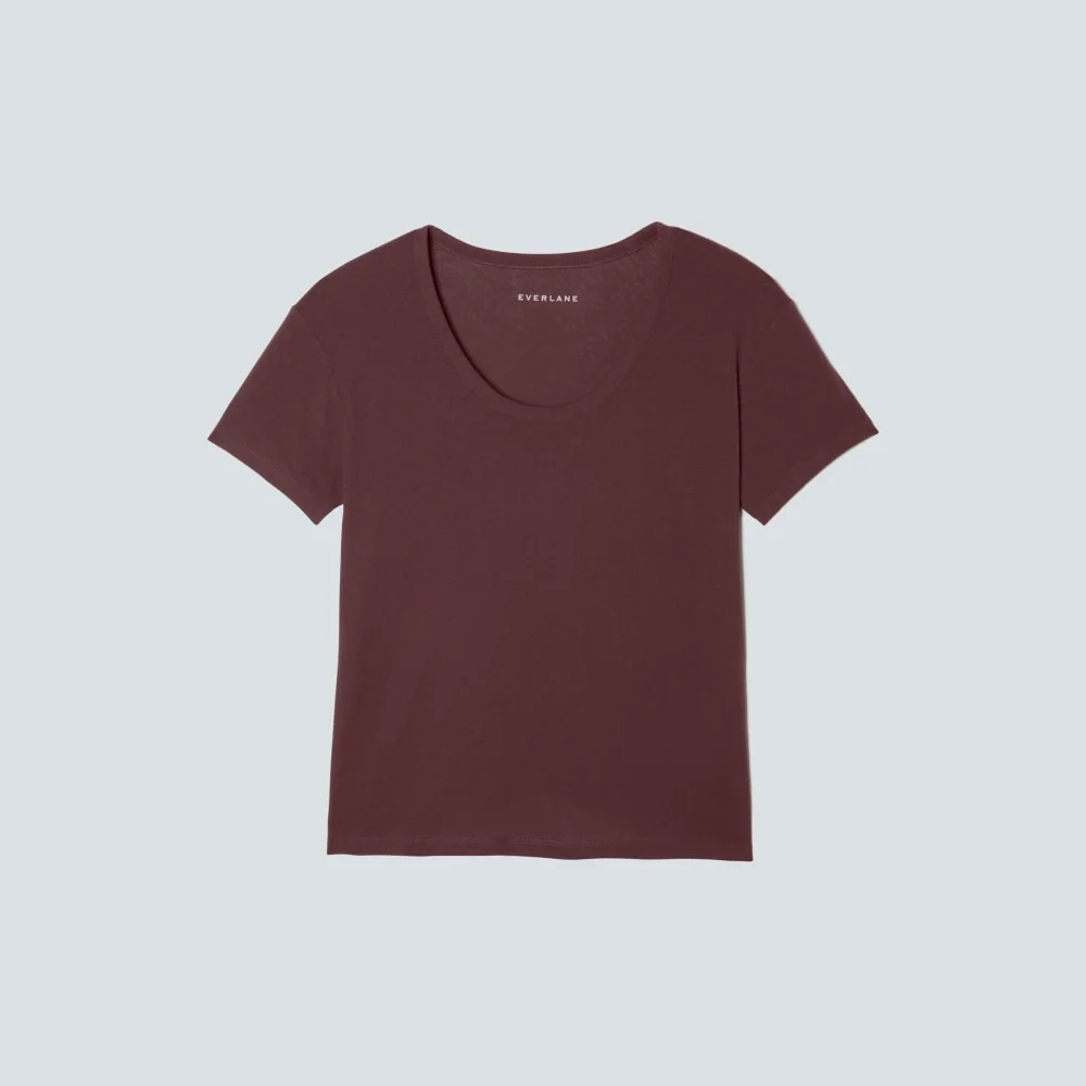 The Air Scoop-Neck Tee | Espresso (4)