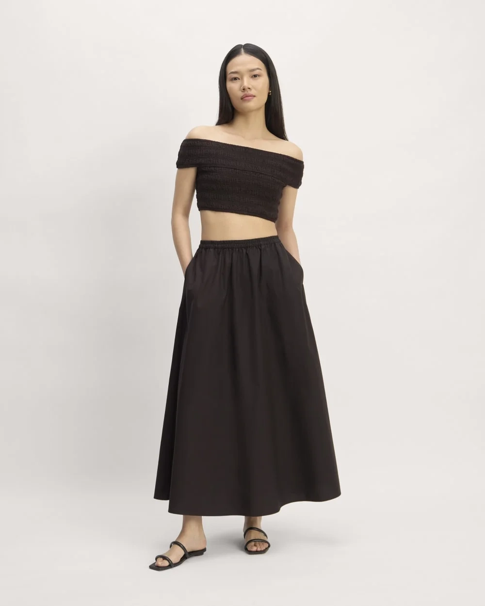 The Gauze Smock Top | Black (4)