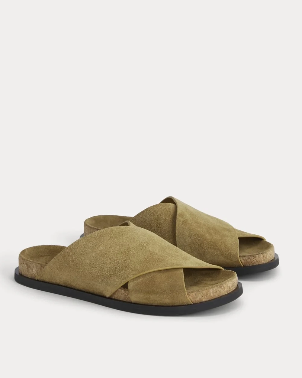 The Suede Crossover Sandal | Sand (3)
