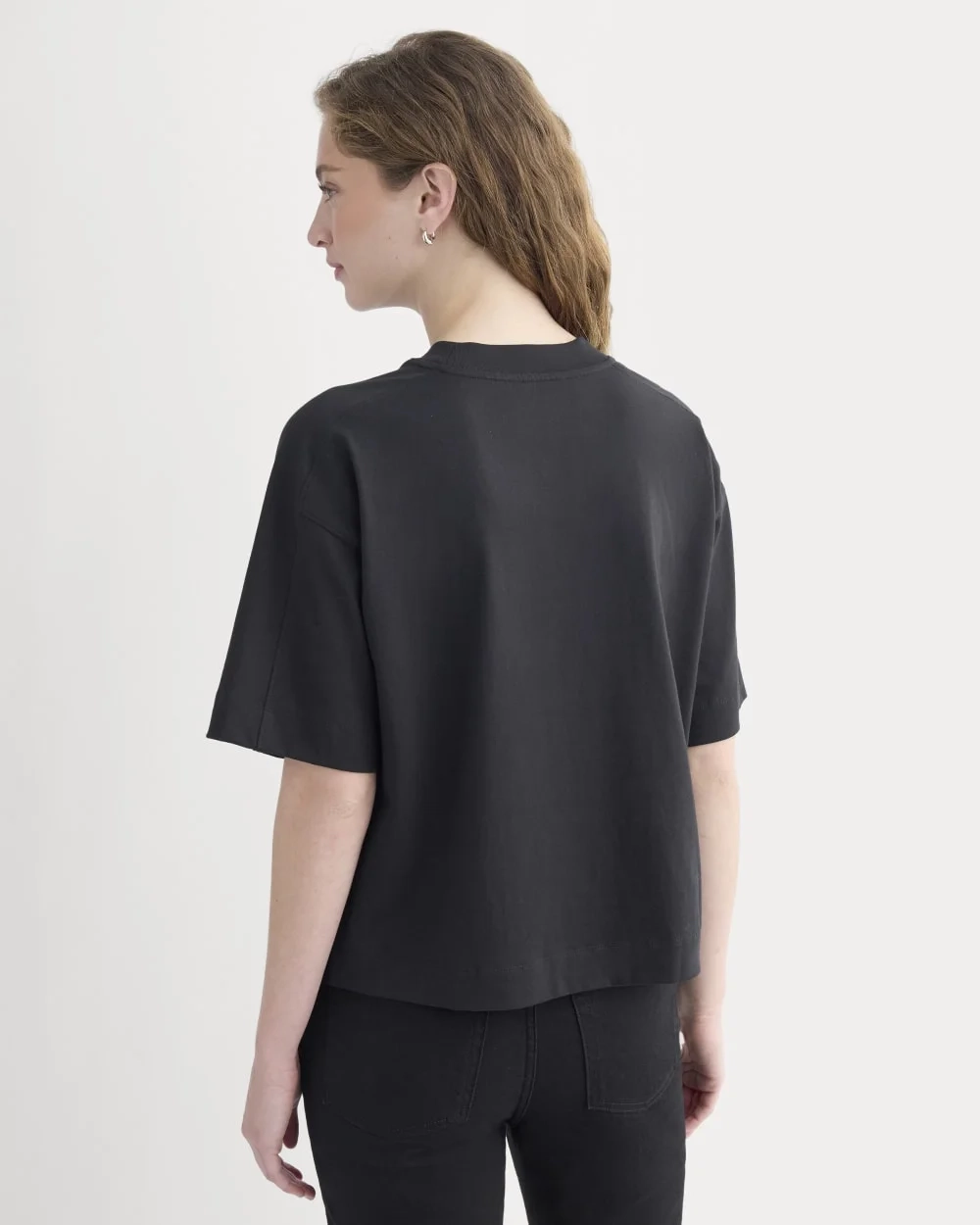 Oversized Seamed Tee | Black (4)