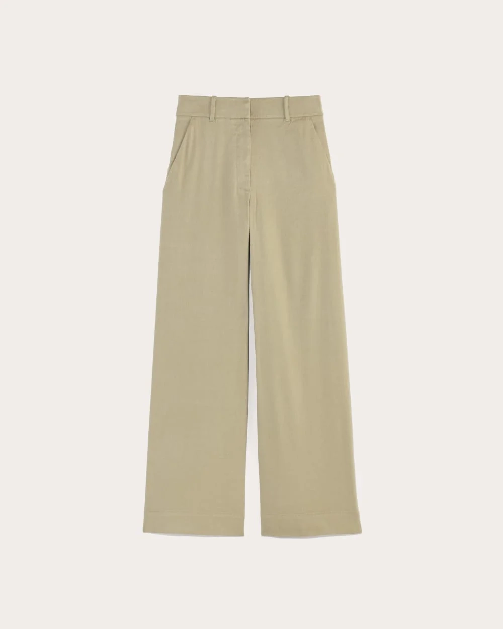 The Wide-Leg Pant in Stretch Linen | Trench Coat Khaki (3)