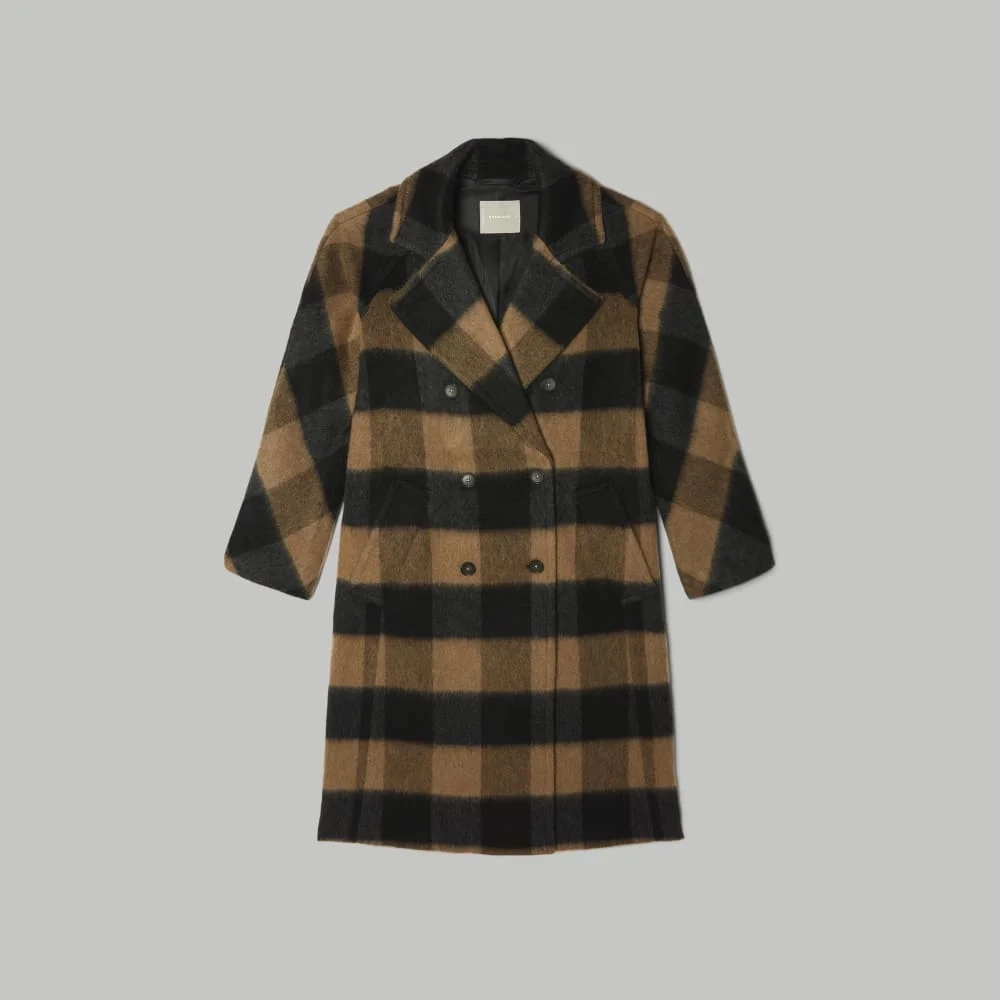 The Brushed Italian ReWool® Peacoat | Camel Buffalo Check (7)