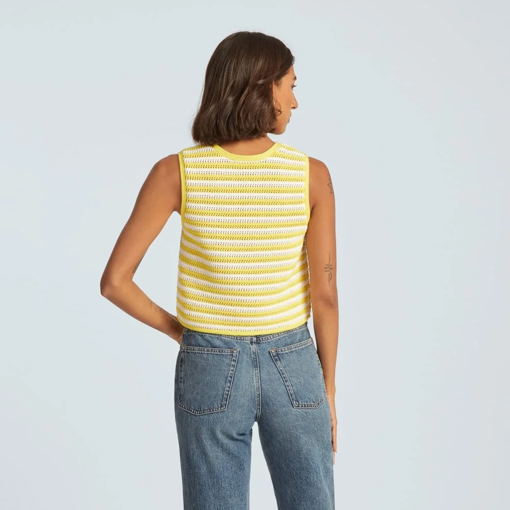 The Crochet Knit Cami | Canvas / Lemon (4)