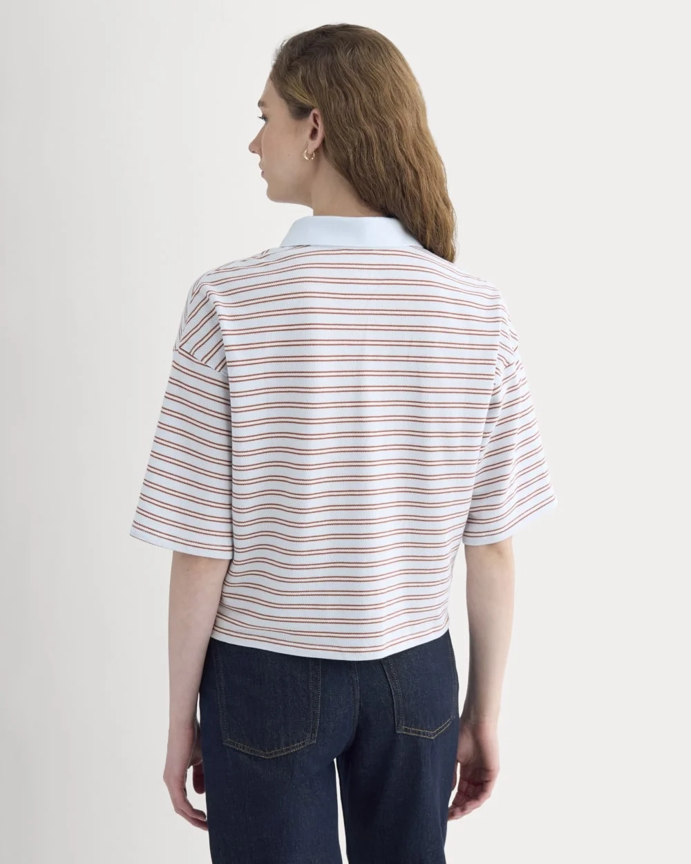 Pique Boxy Polo | Skywriting/Henna/Gardenia (4)