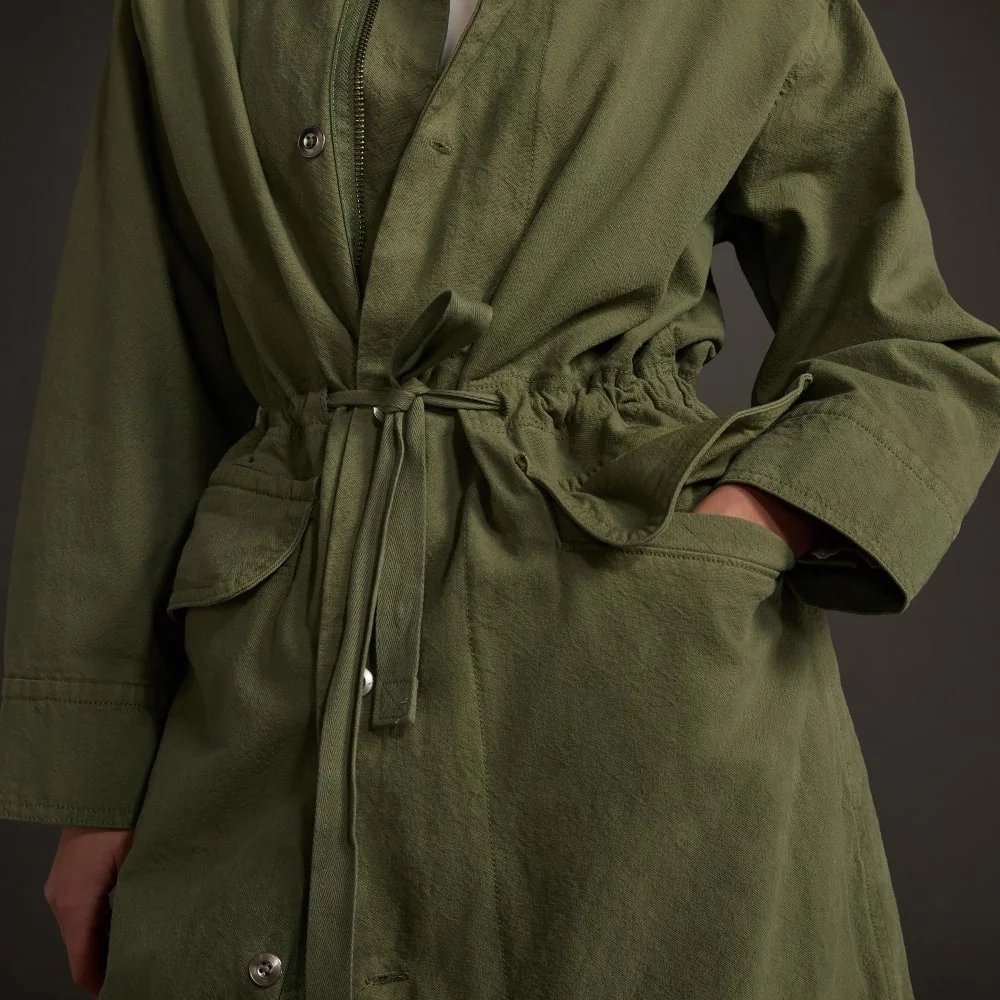 The Canvas Organic Cotton Parka | Forest Green (6)