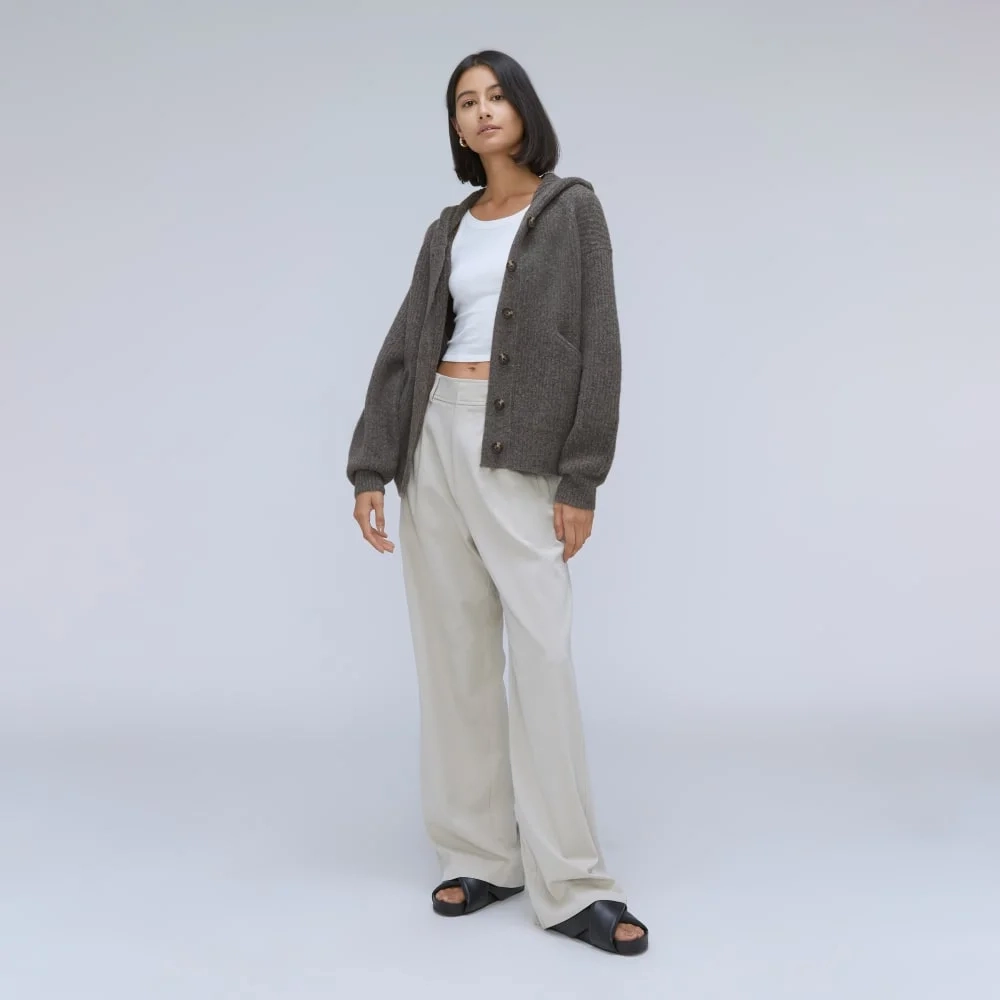 The Cozy-Stretch Hooded Cardigan | Heathered Charcoal (4)
