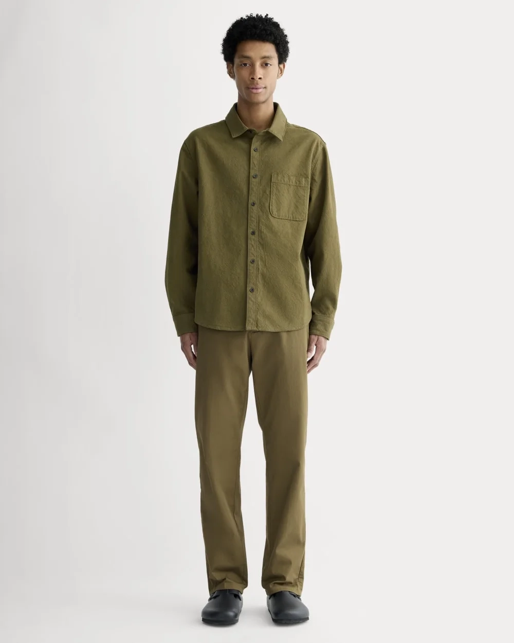 The Canvas Organic Cotton Overshirt | Olive (4)