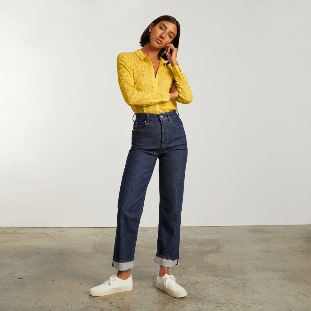 The Button Smock Top | Super Lemon (4)