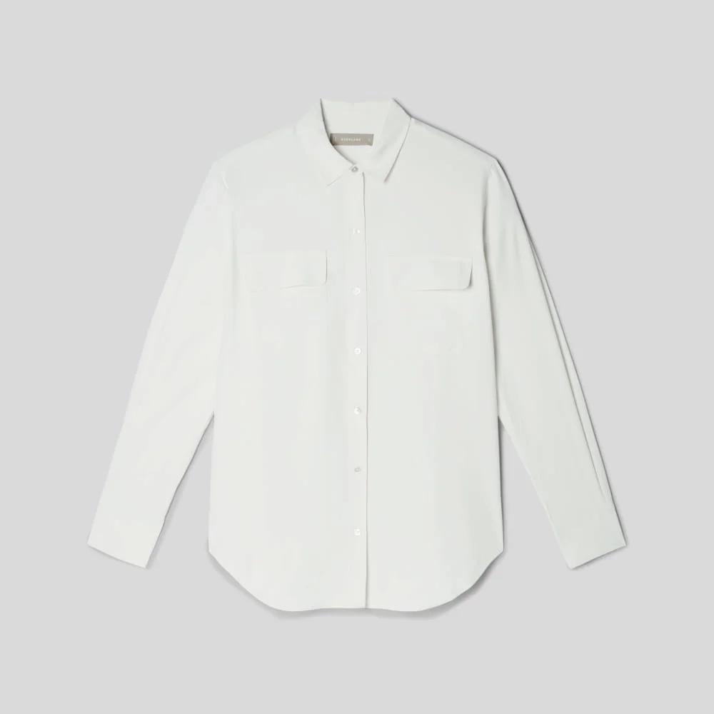 The Washable Silk Relaxed Shirt  | Bone (4)