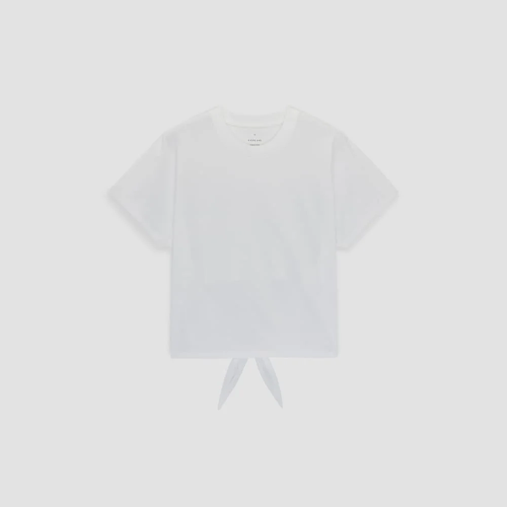 The Organic Cotton Tie Back Tee | White (4)