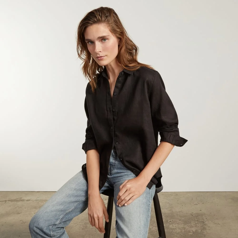 The Must-Have Shirt in Linen | Black (5)