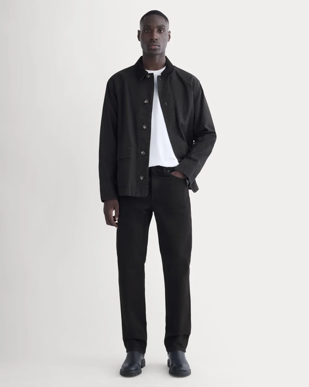 The Organic Cotton Straight-Leg Jean |  Black