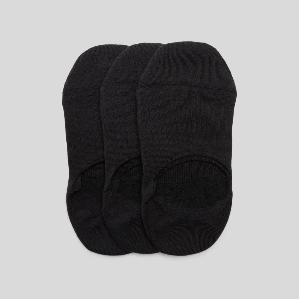 The Organic Cotton No-Show Sock 3-Pack | Black (2)