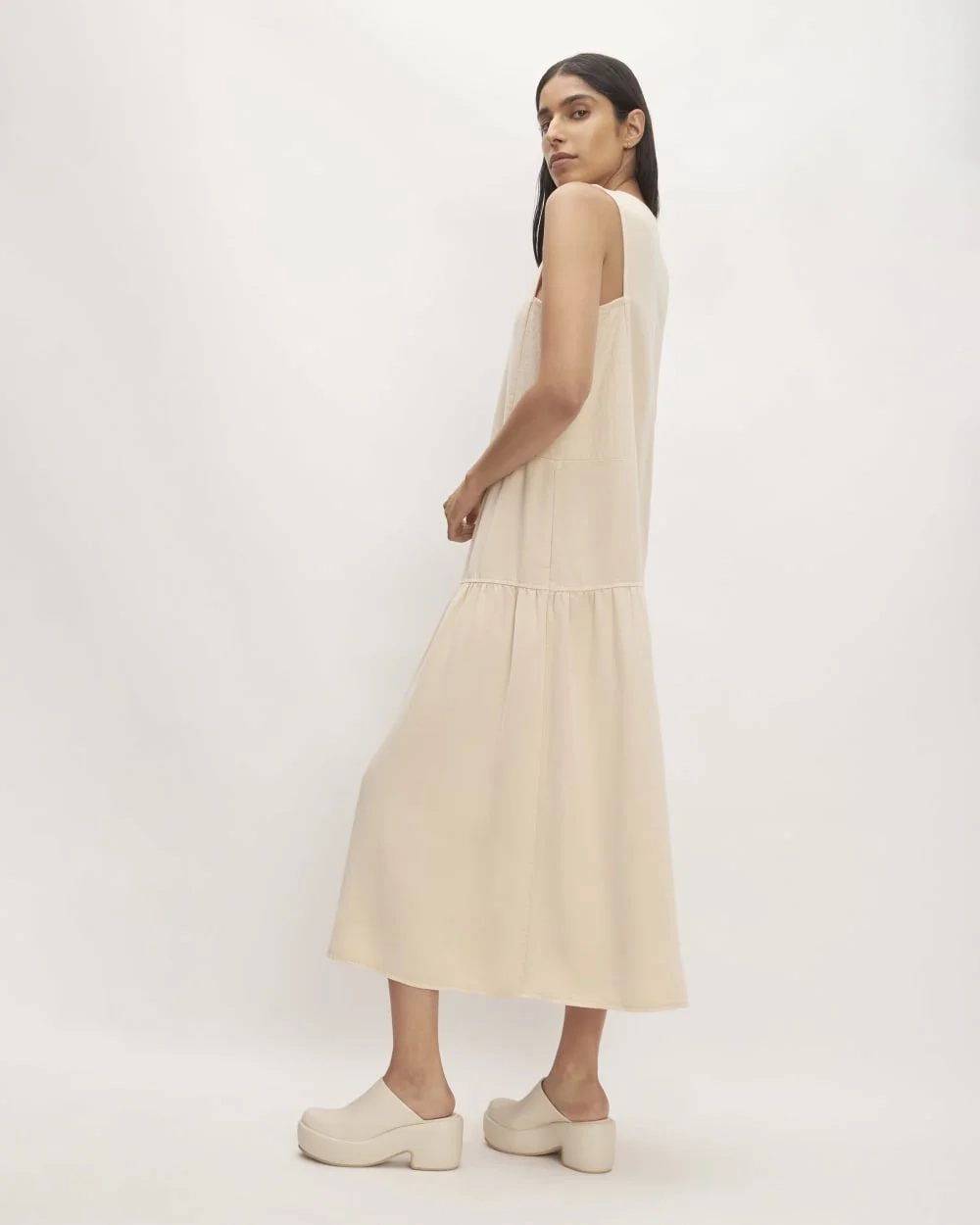 The TENCEL™ V-Neck Dress | Whisper Pink (3)